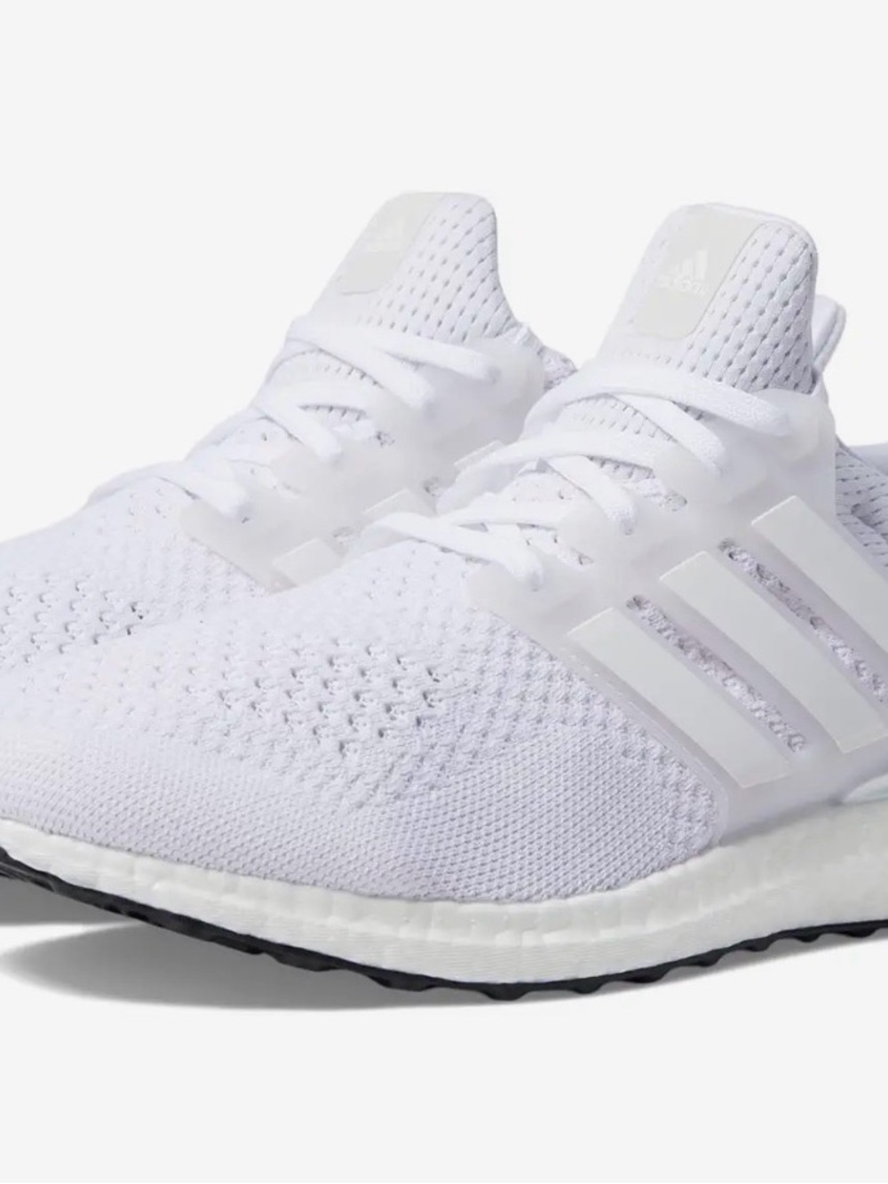 adidas All-White Ultraboost Knit Running Sneakers